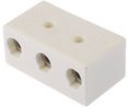 Terminal Strip, White, 30A, 450V, Poles - 3, Pack of 5 pieces